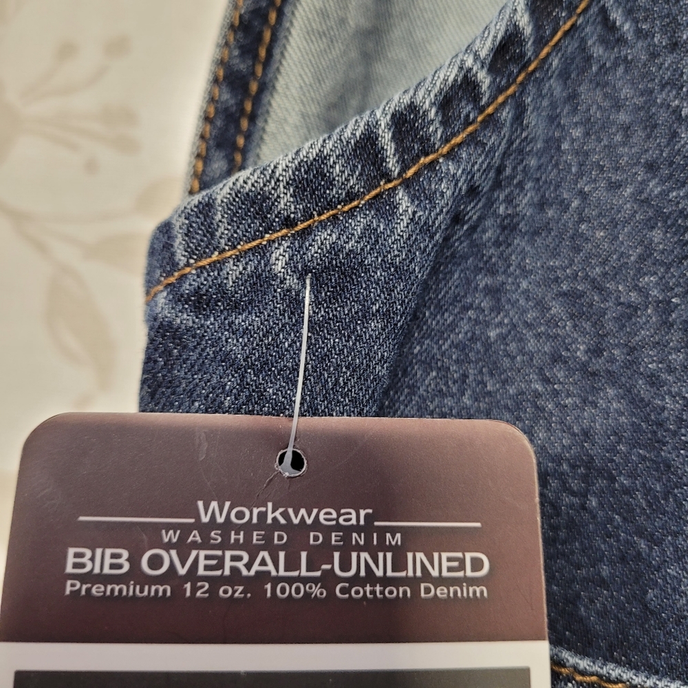 Fortress Products Mens Workwear Washed Denim Bib Overall-Unlined 42/30 - Picture 11 of 11